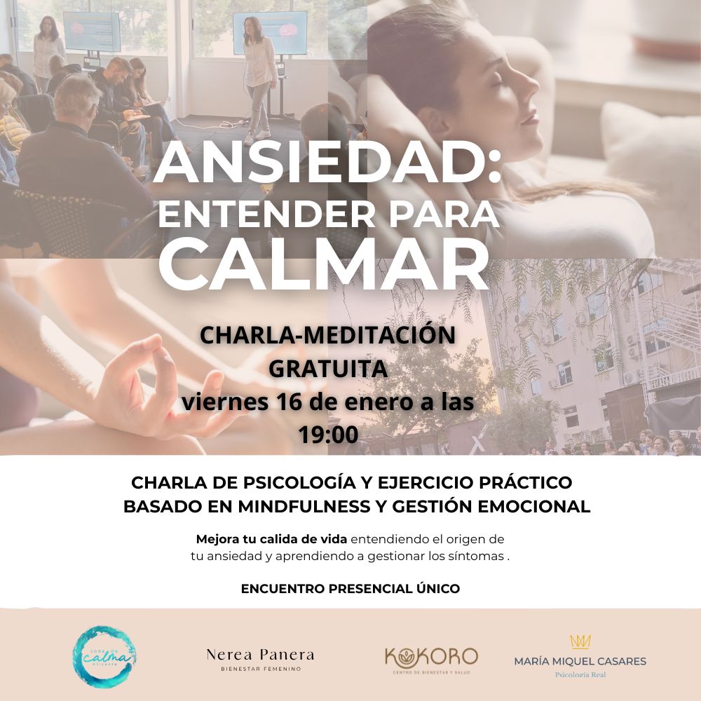 CHARLA-MEDITACIÓN GRATUITA viernes 16 de enero a las 1900